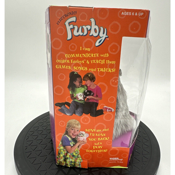 Original 1998 Furby Model 70-800 Pink & Gray New in Box Rare - Picture 2 of 8